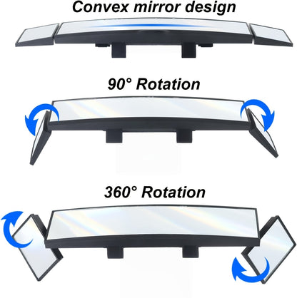 Wide-angle Convex Car Rearview Mirror-safety Clip, Seamless Arc Design, Lmproving Visibility-suitable For Cars, SUVs And Trucks, Safe Driving Accessories, Car Rearview Mirrors, Car Essential, Car Blind Spot Mirrors, Suitable For All Kinds Of for car