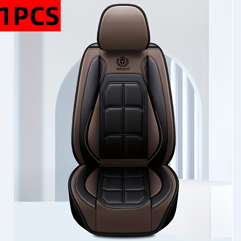 1pc, 2pcs, 5pcs, Advanced Faux Leather Car Seat Cover, Imitation Faux Leather Car Seat Cover, Protective Seat Cover, Suitable For Cars, SUVs, Vans And Trucks, Dirt-resistant, Send Gifts To Relatives