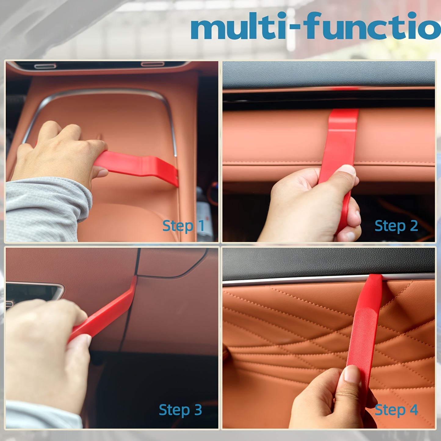 Car Maintenance Tool Set, Stainless Steel Assorted 5Th Wheel Pin Puller, Car Emergency Hook Tree Cleaning Hook, Perfect for Home Repair & Car Enthusiasts, Without Battery