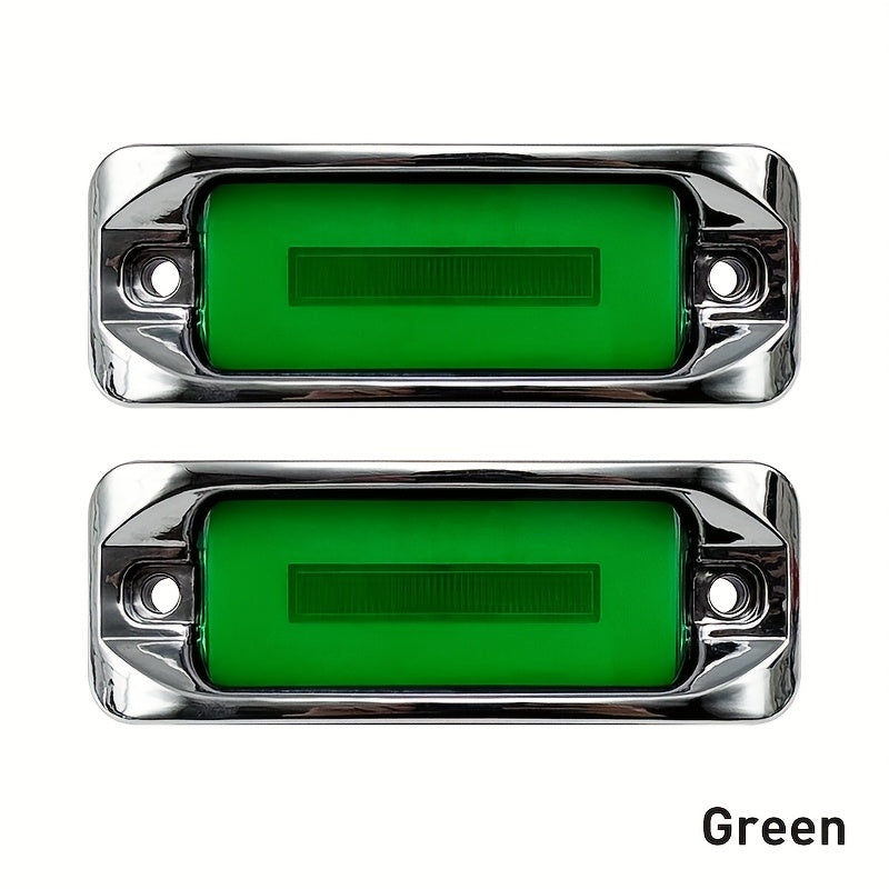 2pcs of Car Side Lights, LED High And Low Brightness + Strobe, Truck Side Signal Warning Lights, Decorative Flashing Lights for Night Driving