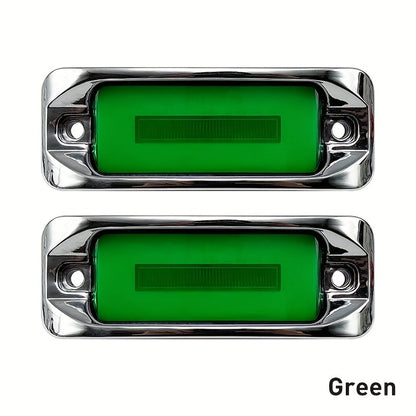 2pcs of Car Side Lights, LED High And Low Brightness + Strobe, Truck Side Signal Warning Lights, Decorative Flashing Lights for Night Driving