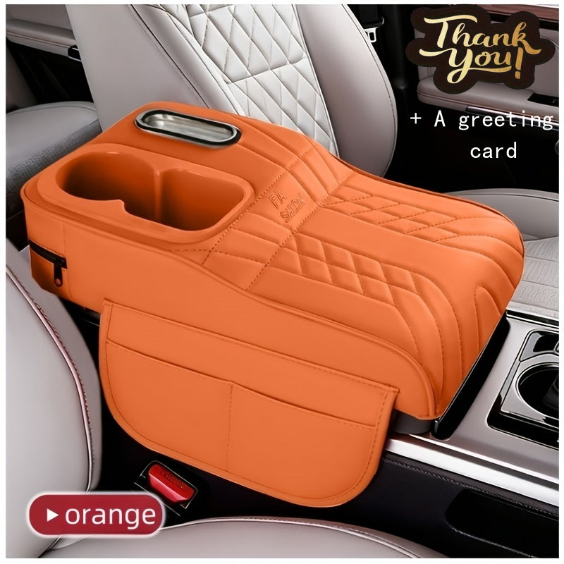 1 Car Center Console Tray with Raised Design, Tissue Box and Cup Holder, Multi-Color Options, Storage Mat, Includes a Gift Card