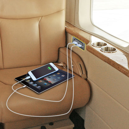12 V Dual USB Fast Charging Socket Panel for Motorcycles, Cars, And Rvs, Without Battery