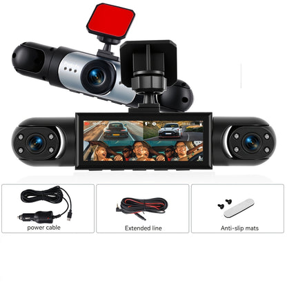 360 ° 4-channel/3-channel 1080P High-definition Ultimate Safety Driving Recorder Set, Car Camera 1080P Front And 720P Front, Back, Left, Right Full Coverage, Night Vision, WDR, G Sensor, Loop Recording - Car, Optional Cardless/32GB/64GB TF Card.
