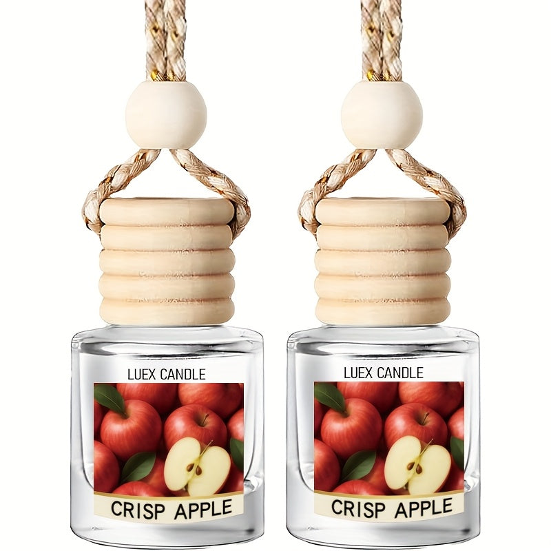Set of 2 Car Air Freshener Diffusers - Vanilla Cream Scented Oil Diffuser for Vehicles, Lasting Fragrance for Over 45 Days