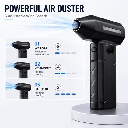 [Air Dryer, Blower, and Blades] Blower for Car Cleaning High-speed Turbine Fan, 3600mAh USB Rechargeable Portable Jet Fan (with LED Light), Wireless Dust Blowing Fan and Air Dryer, Heavy-duty Blower Suitable for Cars, Outdoors