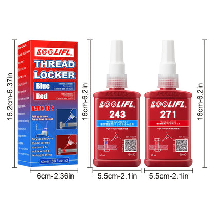 LOOLIFL 271-243 Pneumatic/Hydraulic Thread Sealant Bottle - 1.69 oz X 2