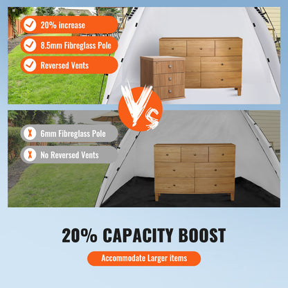 VEVOR Spray Paint Shelter Spray Paint Tent 90*62*62in/120*84*72in Portable Paint Booth DIY