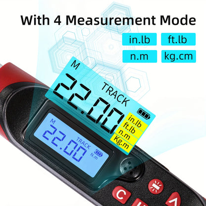 [Digital Torque Wrench] 1/2, 3/8 Inch Drive Digital Torque Wrench, 17-340 Nm (12.5-250.8 Ft-Lb), 6.8-135 Nm (5.02-99.57 Ft-Lb), Electric Torque Wrench With Buzzer And LED, Preset Values And Data Storage, For Bike/Motorcycle/Auto Repairs, Plus And Minus 2%