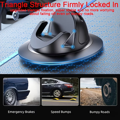 NOHON Car Phone Holder, Cell Phone Holder For Car, Dashboard Phone Holder Mount, 360° Rotation Phone Holder For Car, Suction Cup Holder Phone Mount, Silicone Car Pad Mat For Dashboards Slip Free Desk Phone Stand For IPhone17 16 15