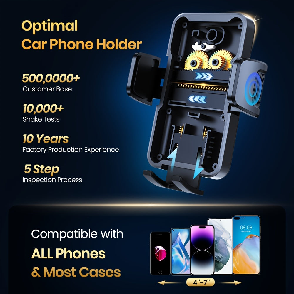 TOPK Upgrade Car Phone Holder Mount Universal Cell Phone Car Mount For Dashboard Car Dash Mount Mobile Holder For IPhone Samsung And All Android Smart Phones