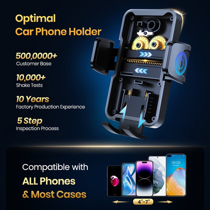 TOPK Upgrade Car Phone Holder Mount Universal Cell Phone Car Mount For Dashboard Car Dash Mount Mobile Holder For IPhone Samsung And All Android Smart Phones
