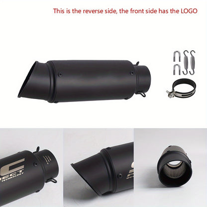 ANMIEN Sturdy Motorcycle Exhaust Pipe - 51/60Mm Diameter, Made of Stainless Steel, Compatible with NMAX 125/155, for Suzuki GSX650F, GSX1250, GSX650R, Motorcycle Exhaust, Enhances Vehicle Performance, Stylish Exhaust Design