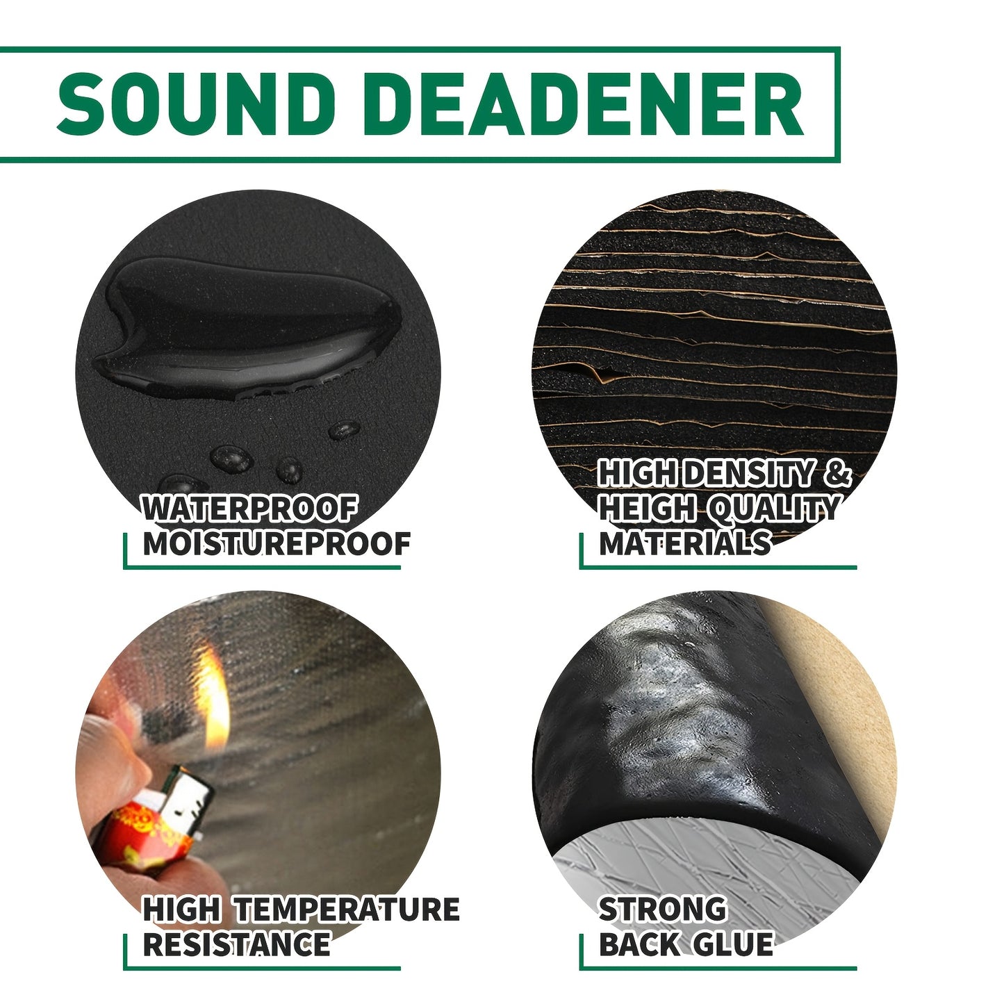 26/22Sqft Sound Deadener Car Heat Shield Noise Reduce Mat with Adhesive Layer Gifts Decorations Tools Free