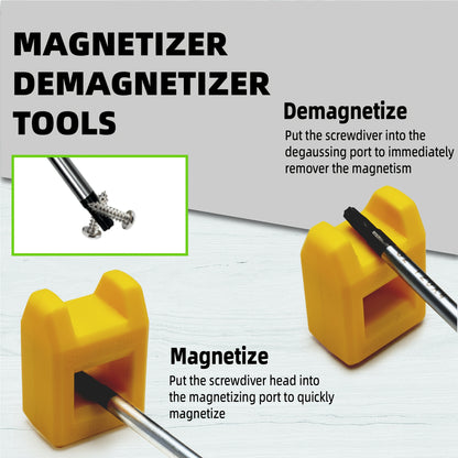 [Professional DIY Tools] 13pcs Screwdriver Set with Magnetic Tips, Have Professional Cushion Grip Magnetizer Demagnetizer, S2 Alloy Steel, Professional-Grade DIY Tools for Home Use And Electrical Repair