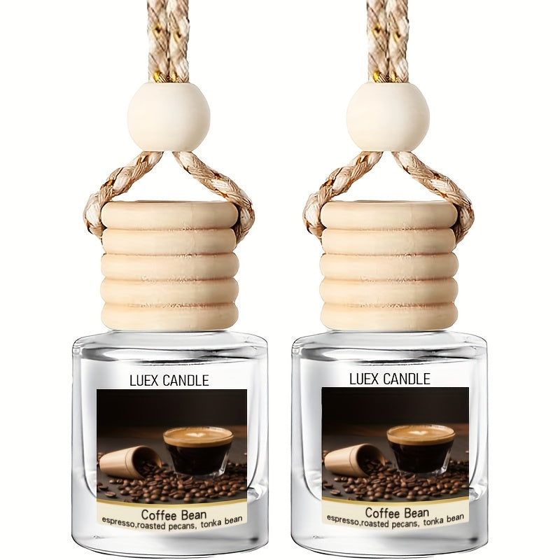 Set of 2 Car Air Freshener Diffusers - Vanilla Cream Scented Oil Diffuser for Vehicles, Lasting Fragrance for Over 45 Days