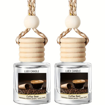 Set of 2 Car Air Freshener Diffusers - Vanilla Cream Scented Oil Diffuser for Vehicles, Lasting Fragrance for Over 45 Days