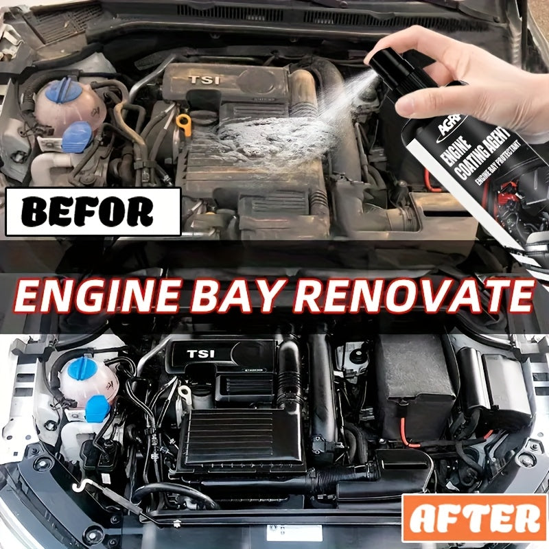 Engine Compartment Repair And Protection Spray: High-Gloss Protective Agent-To Improve The Brightness of The Plastic, Heat And UV Resistance, Long-Lasting Protective Coating