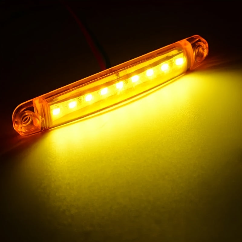 50pcs New Bright 12V-24V 9 LED Side Light Lamp Indicator Light Bar For Truck Trailer Bus Boat Rv Lorries-Yellow, Red, White, Blue, Green