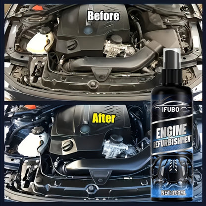 Multi-Purpose Engine Exterior Cleaner, Powerful Degreaser for Removing Oil, Grime, And Dirt from Engine Heads, Water, Fuel Systems, And Exhaust Pipes. Low-Odor Liquid Additive Suitable for Automotive Machinery Cleaning