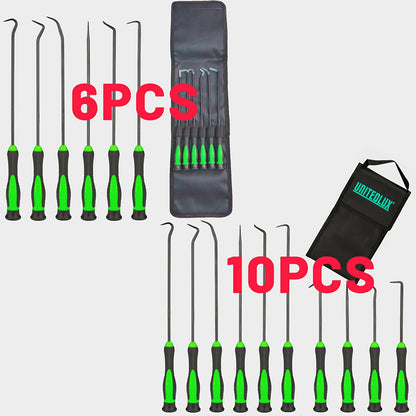 [Nice Gifts] 10pcs/6pcs Ultra Long Precision Hooks And Picks, Made Of High-Quality Steel, With Slip Handles And Non Electric Metal Hand Tools, Used For Maintenance Of Automotive Machinery And Electronic Products. Nice Gifts, Without Battery