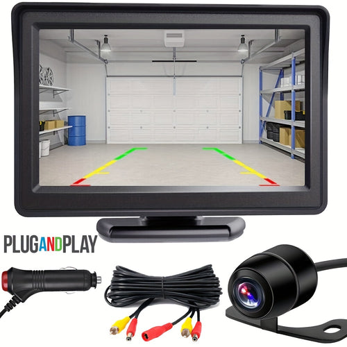 4.3 Inch Automotive Rearview Monitor And Backup Camera System - Universal Fit for Cars, Suvs, Rvs, And Pickup Trucks for Safe Parking And Easy Installation, Without Battery