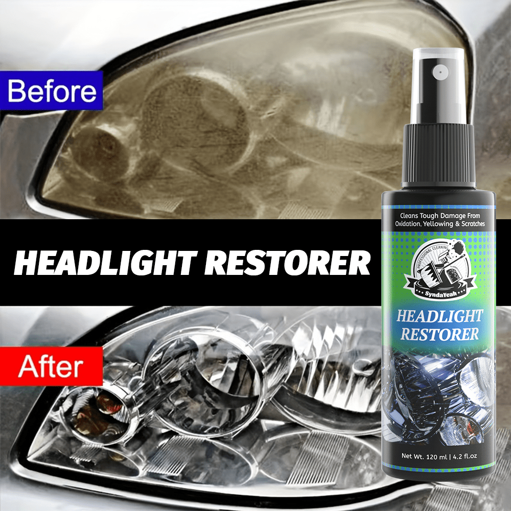 4.06oz Automotive Headlight Repair Kit - Quick Refurbishment Solution, No Polishing Required, Instantly Clear Cloudy Lenses, Enhances Visibility & Brightness, Easy-to-Use Restoration and Care Kit for Car Headlight Maintenance, Headlight Cleaner