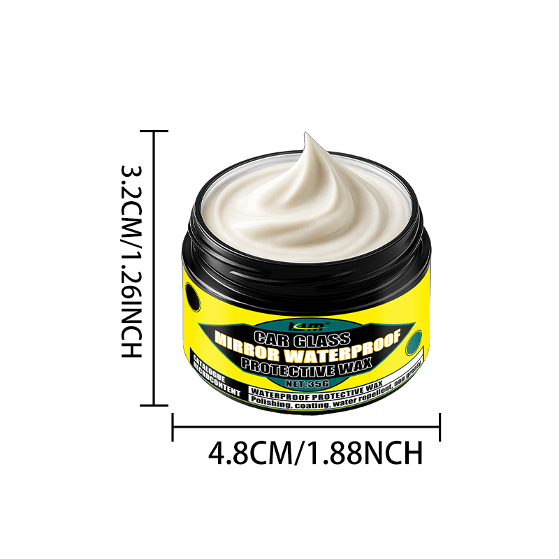 Powerful Waterproof Non-Stick Wax | Windshield, Rearview Mirror, and Glass Rain Repellent Coating - Long-Lasting Protection Polish Kit