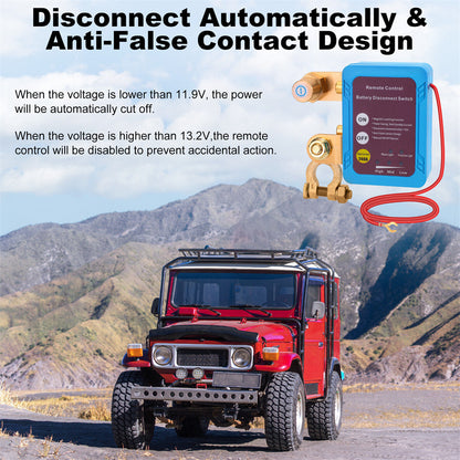 Remote Battery Disconnect Switch 12V /24 V 240A Battery Kill Switch for Auto RV ATV, Power Cutoff Switch, Remotecontrolled Switch, Easy Installation, Reliable Construction, Highcurrent Handling, Power Disconnect, Auto Enthusiasts, Rv Owners