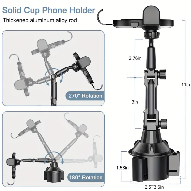 [Car Cup Phone Holder] Adjustable Car Cup Holder Mobile Phone Holder Universal Car Cup Holder Mobile Phone Holder, Suitable for Iphone 13