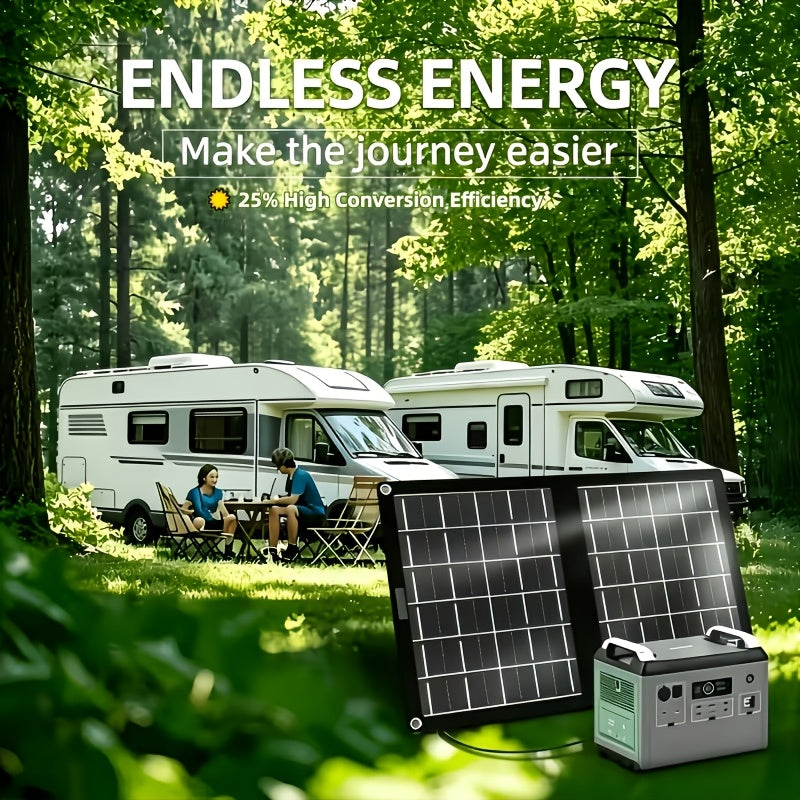 30W Portable Solar Charging Panel, 2-in-1 Folding Design, with USB Charging Port, High Efficiency, Plug-and-Play Solar Panel for Phones, Tablets & Action Cameras, Lightweight Outdoor Emergency Power Supply for Camping, Travel, RVs & Boats