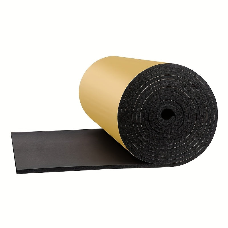 1 Roll 15/10/6/3mm Thickness Automotive Hood Engine Heat Insulation Soundproof Shock-Absorbing Soundproof Sticker Car Accessories 78.74*19.69inch/39.37*19.69inch