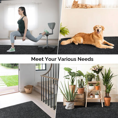 Heavy Duty Garage Floor Mat - Extra Large (78.74X118.11/87.79X204.72In) Oil-Absorbing, Non-Slip, Waterproof, Washable Garage Mat - Extra Thick (2.55Mm) for Workshop, Parking Lot, Driveway - Compatible with Cars, Trucks, Suvs, Motorcycles