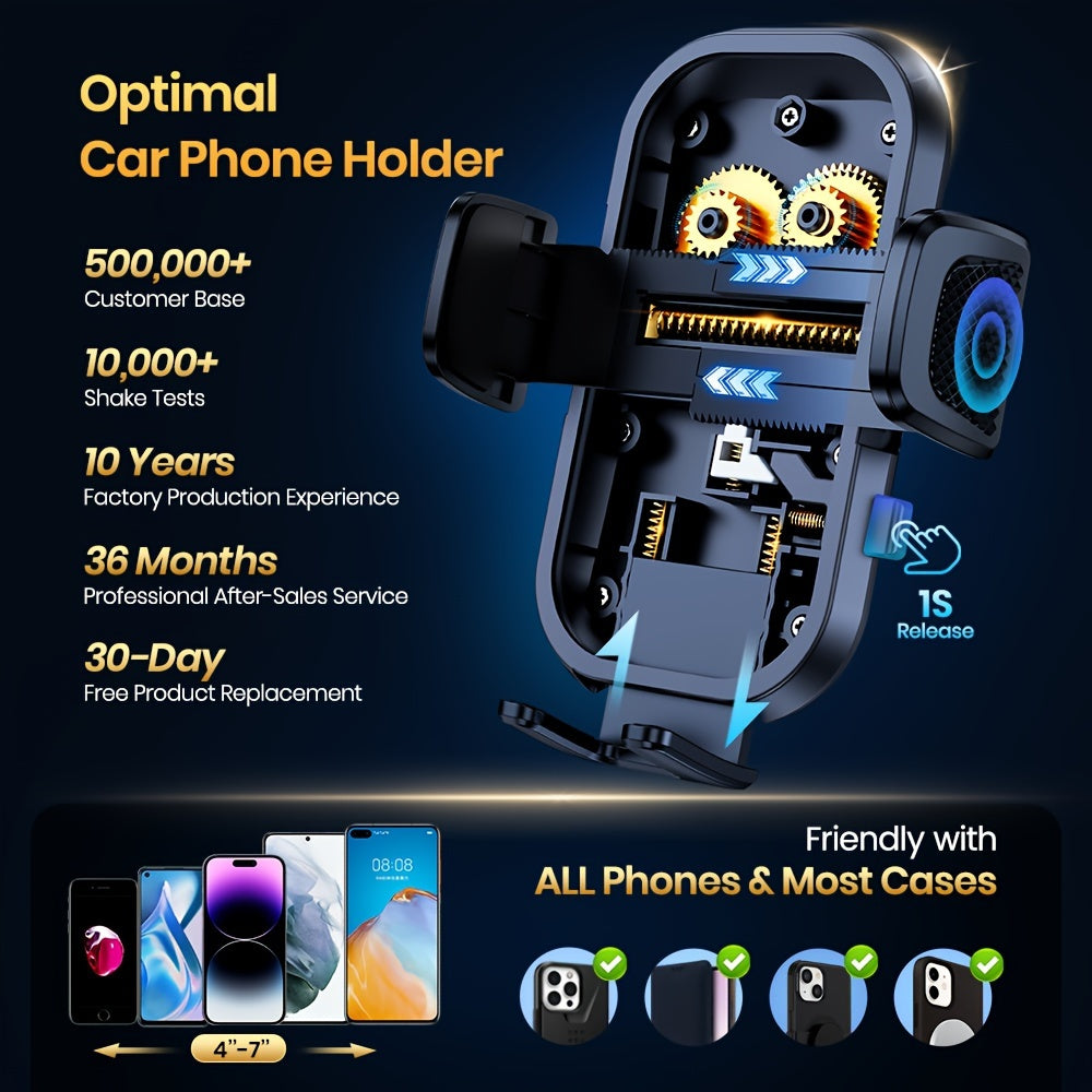 TOPK D42N Car Phone Mount, Upgraded Support Full-range Adjustment Cell Phone Holder for Dashboard Hands-Free Automobile Compatible with All Smartphones