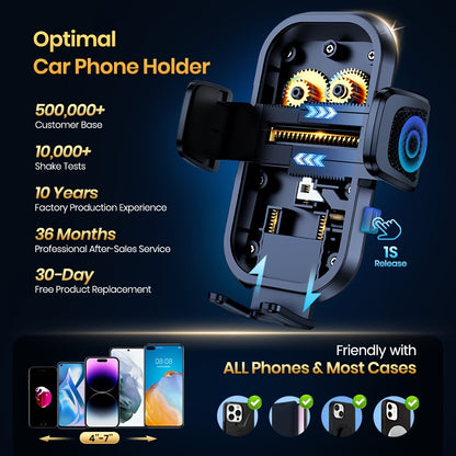 TOPK D42N Car Phone Mount, Upgraded Support Full-range Adjustment Cell Phone Holder for Dashboard Hands-Free Automobile Compatible with All Smartphones