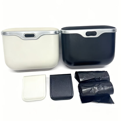This Trash Can Made of Ultra-Fiber Leather And ABS Material Is Designed for Vehicles, Maintaining Its Shape And Fitting 99% of Car Models. It Handles Both Dry And Wet Waste Without Harming The Installation, Features Automatic Sorting