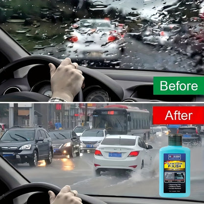 Car Glass Oil Film Cleaner, Glass Film Removal Paste, Car Windshield Glass Oil Film Remover for Auto and Home Eliminates Coatings to Restore Glass to Clear