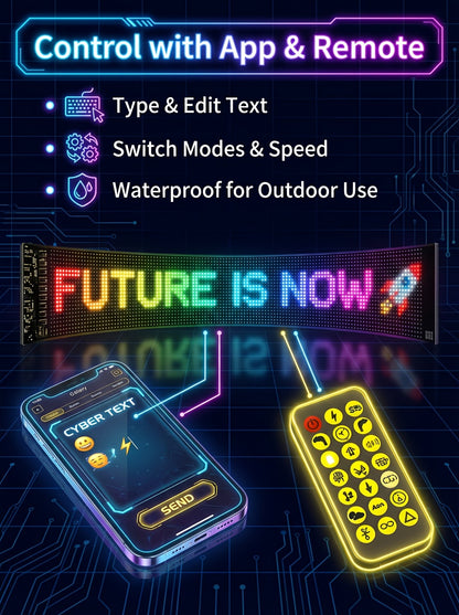 LED Devil Eye Lights for Car, Programmable Led Sign, Flexible LED Matrix Pixel Panel, USB Power Supply, Pre-Made Animation And Text Led Car Sign, APP& Remote Control, LED Sign for Car, Halloween, Christmas, New Year, And Birthday Decorations
