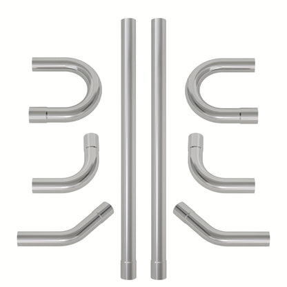 [Exhaust Kit Tubing] 2.5'' Mild Steel Exhaust Kit Tubing Mandrel Bend Pipe Straight U Bend 16 Gauge Universal