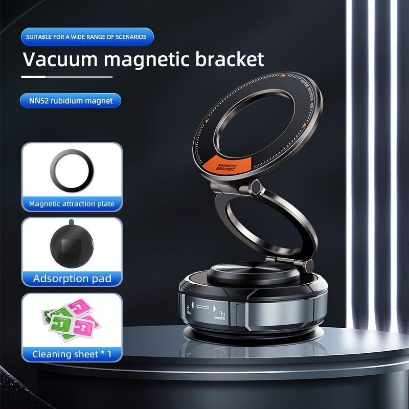 Magnetic Car Phone Holder [78+LBS Strongest Suction And 2400gf Strongest Magnetic Force] 360° Adjustable Car Phone Holder, Car Phone Holder for I Phone 16 Pro Max 15 14 13 12 Plus (Aluminum Alloy)