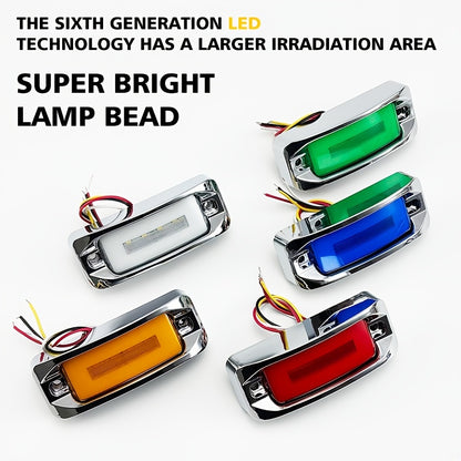 2pcs of Car Side Lights, LED High And Low Brightness + Strobe, Truck Side Signal Warning Lights, Decorative Flashing Lights for Night Driving