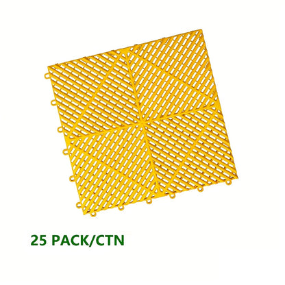 25 Garage Floor Mats Multi-Purpose Auto Detailing Plastic Spliced Mesh Floor Tiles Car Wash Floor Mats Are a Must for Every Garage!