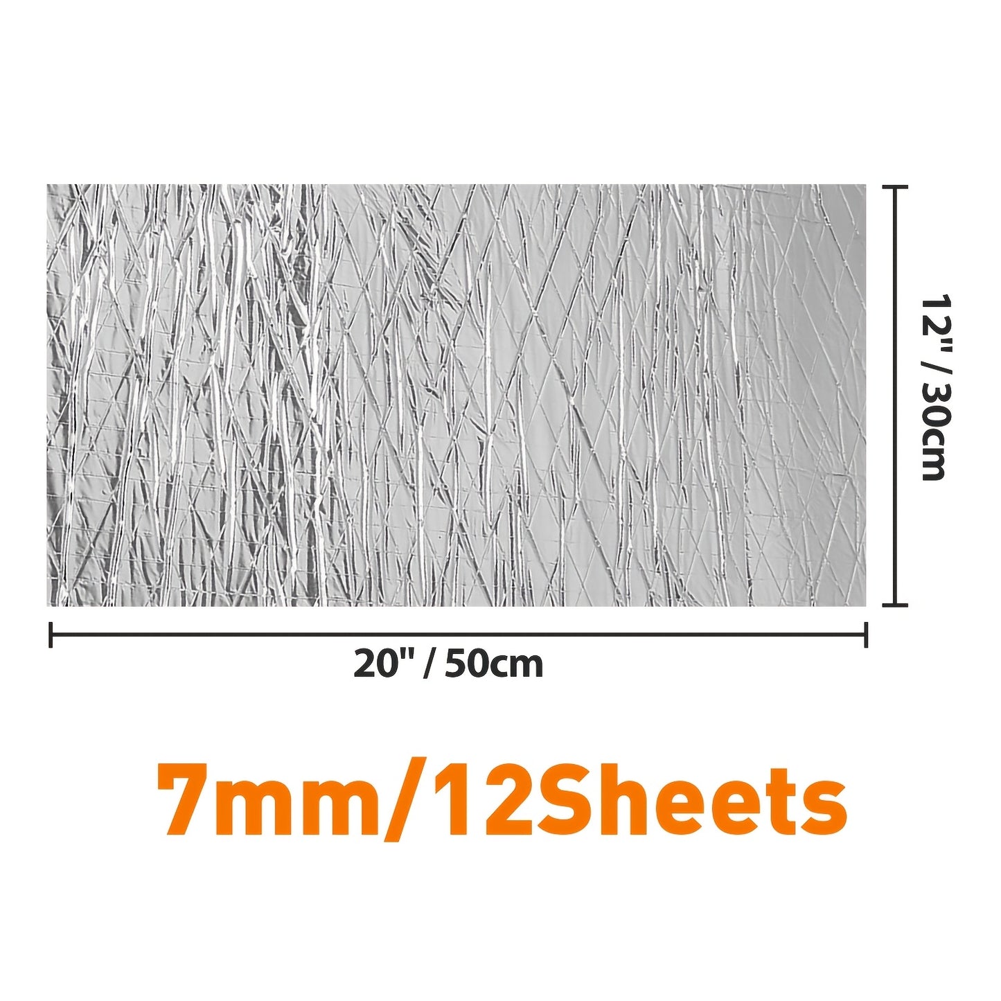 12Sheets 20" X 12" Car Sound Deadening Material Mat - 276MIL 19Sqft Auto Audio Deadener Foam, Sound Dampening And Heat Insulation for Truck, Vehicle, Car Hood, Ceiling, Engine Roof, Door, Trunk Lid, Trunk Room, Engines, Tailgate