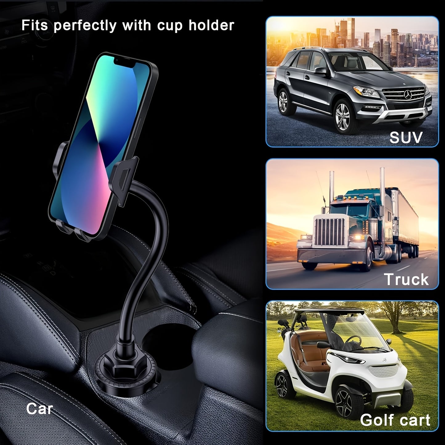 Versatile Car Cup Holder for Smartphones - Compatible with All Sizes - an Ideal Present for Friends And Family for Birthdays, Easter, Presidents Day, And Any Celebration