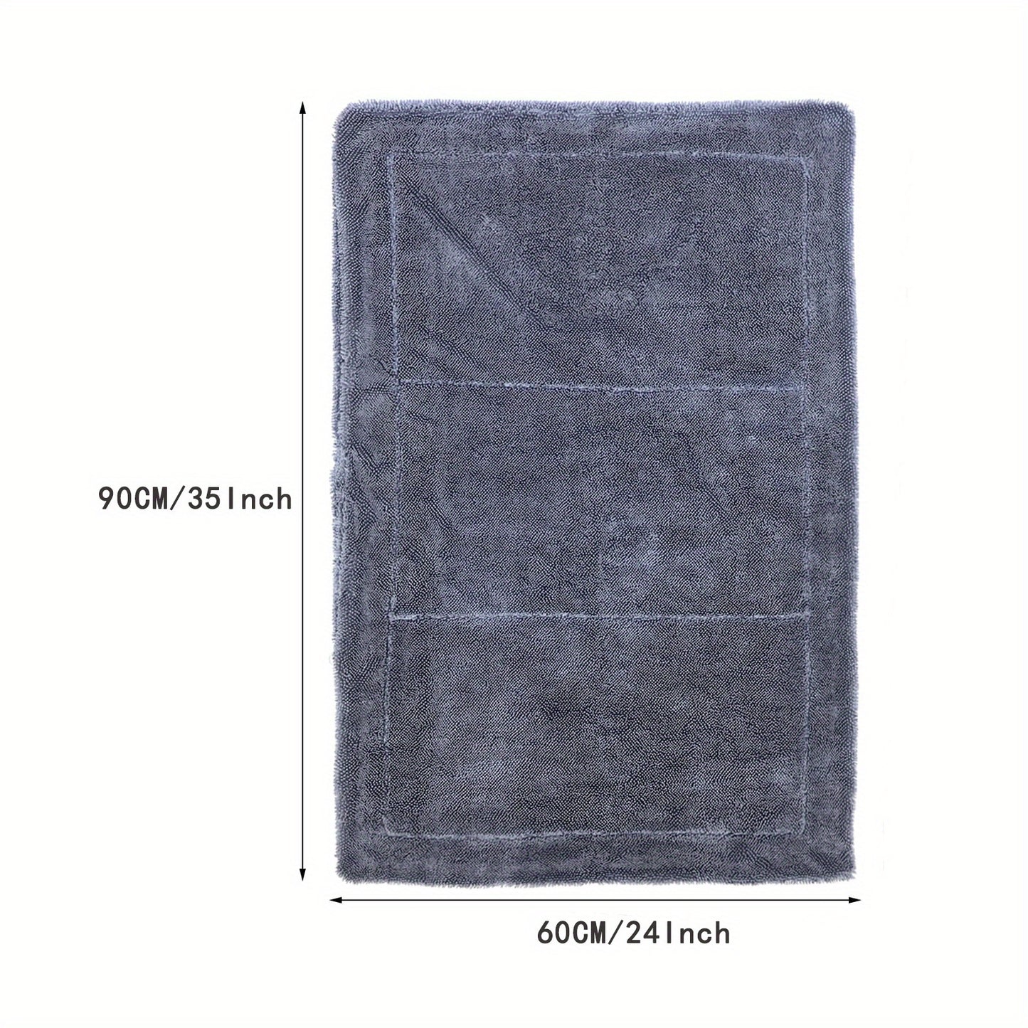 Multipurpose-Car Wash Towel 24'' X 35'' Super-thick Microfiber Towels for Cars Drying Extra Large Super Absorbent Cleaning Cloth Auto Detailing Ultra Soft Lint-Free TWISTED-LOOP DRYING TOWEL Streak-Free 1pc