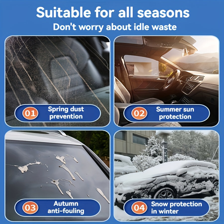 Car Snow Shield Front Windshield Snow Cover Frost Frost Windshield Windows Four Seasons Universal Thickened Cover Cloth Sunshade Cover for Cars Windshield Sunshade