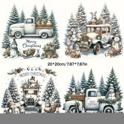 (2 Pack) Merry Christmas Vinyl Stickers Great for laptops bottle truck phone motorcycle window wall and cup Christmas stickers