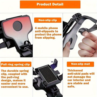 Creative Car Mobile Phone Holder Can Rotate 360 Degrees Car Dashboard Navigation Mobile Phone Holder with Parking Number Plate