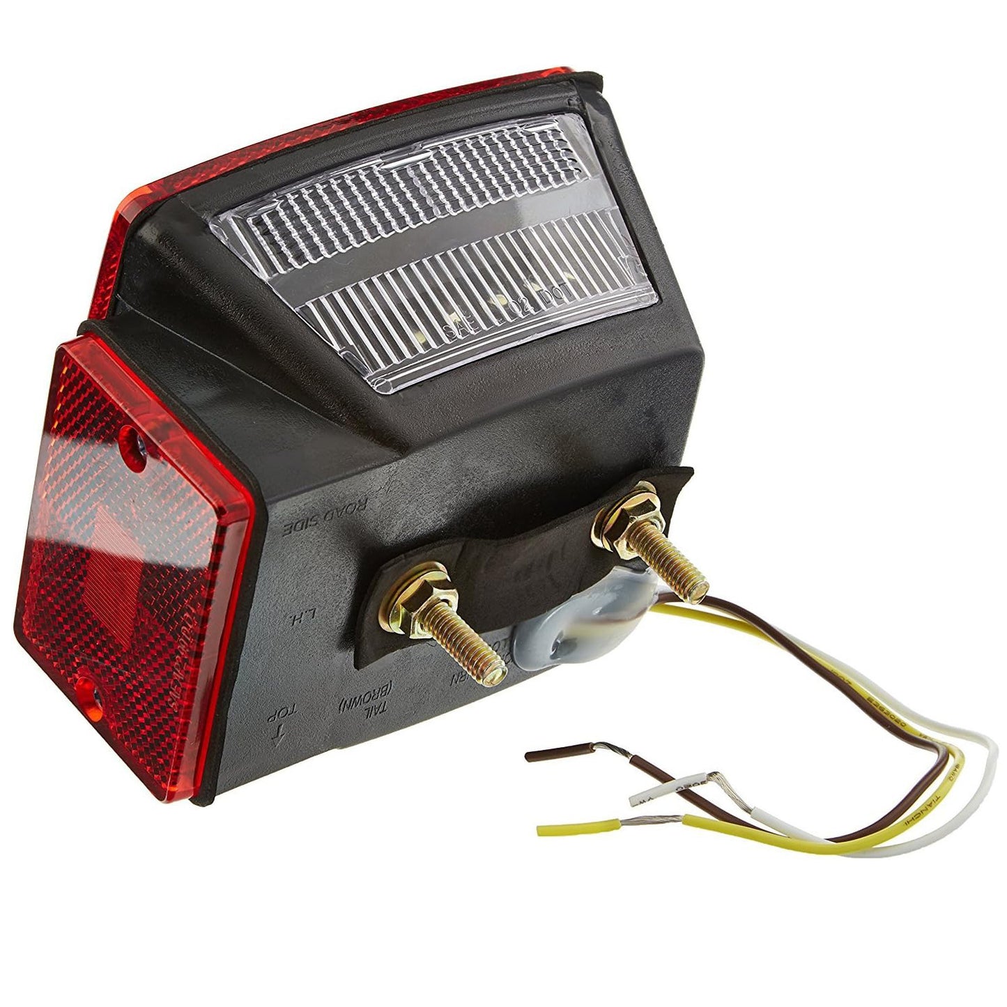 12V LED Trailer Lights, Red White 2 Square Trailer Lights & 6 Connectors Stop Tail Turn Signal Tail Lights, Utility Trailer Lights For Under 80 Inch Boat Trailer Truck Marine Camper RV