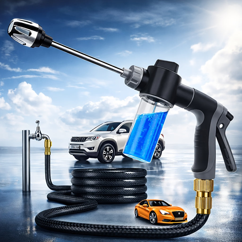 Portable Wash Spray Gun Enhanced Water Flow Easy Grip Christmas New Year Handy Item for Car Wash & Garden Use